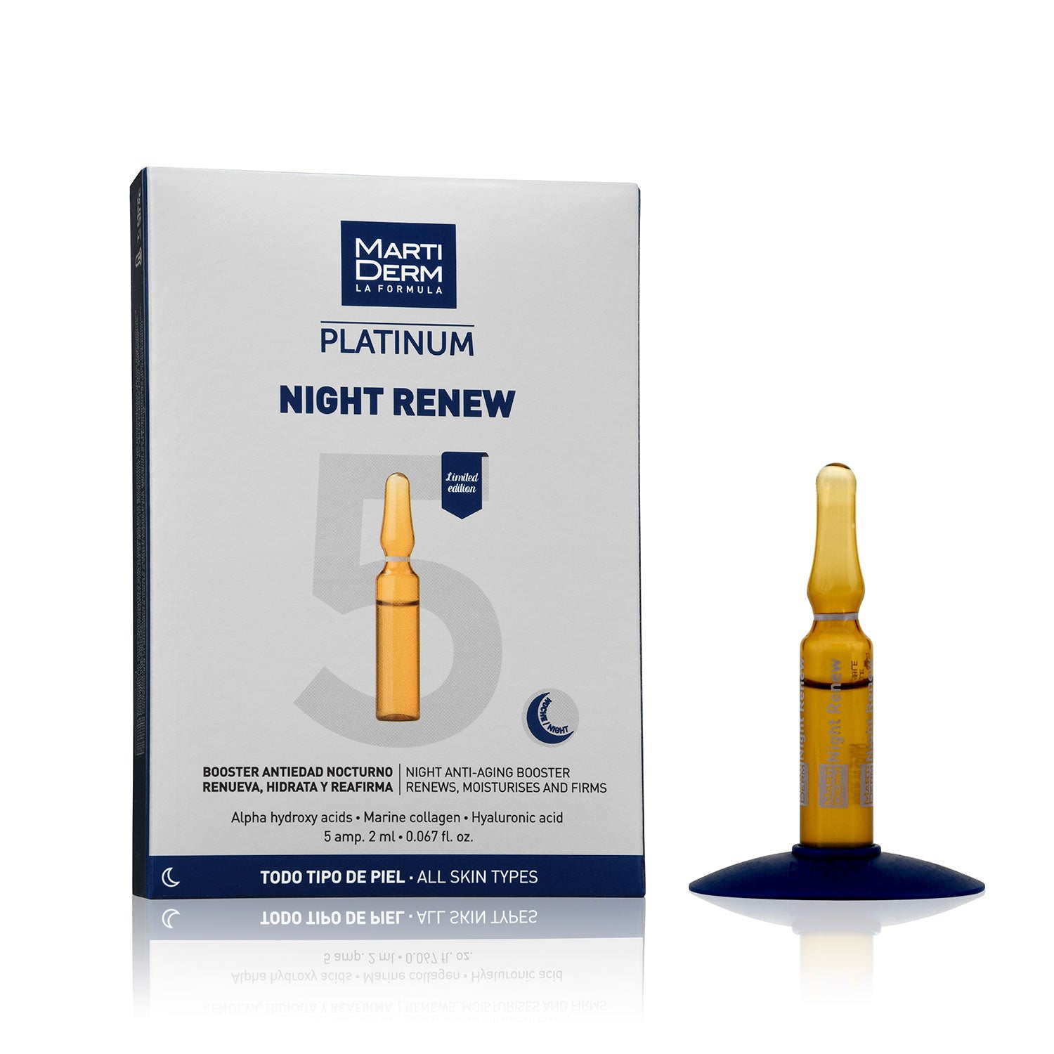 MARTIDERM ATKURIAMOSIOS NAKTINĖS VEIDO AMPULĖS NIGHT RENEW. 5 AMP.